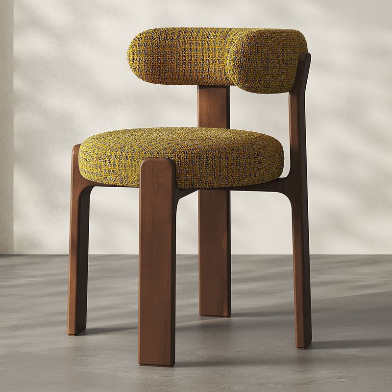 Walnut  chenille turmeric fabric