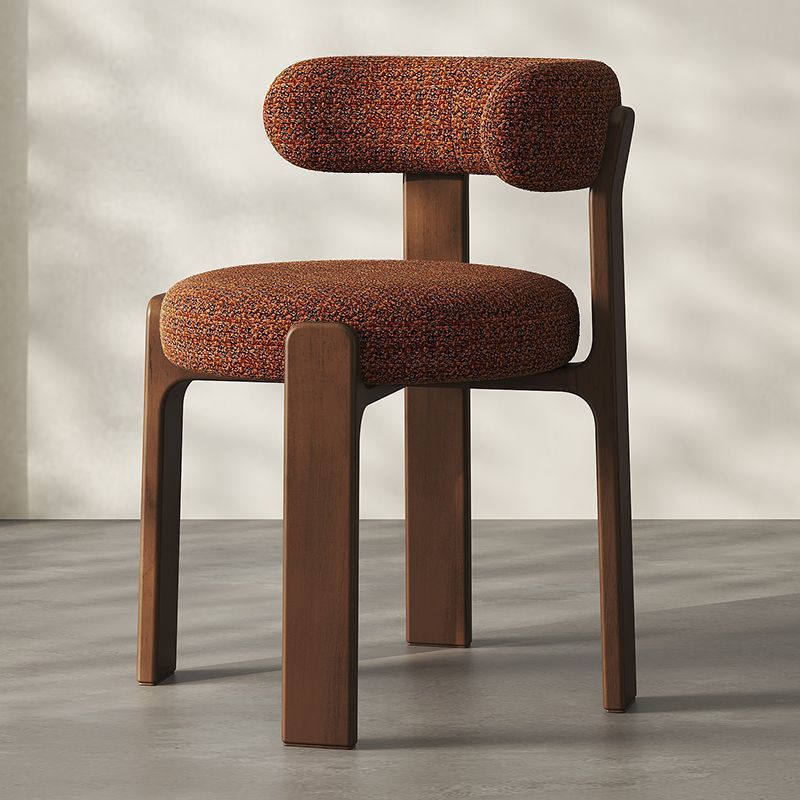 Walnut chenille orange-red fabric