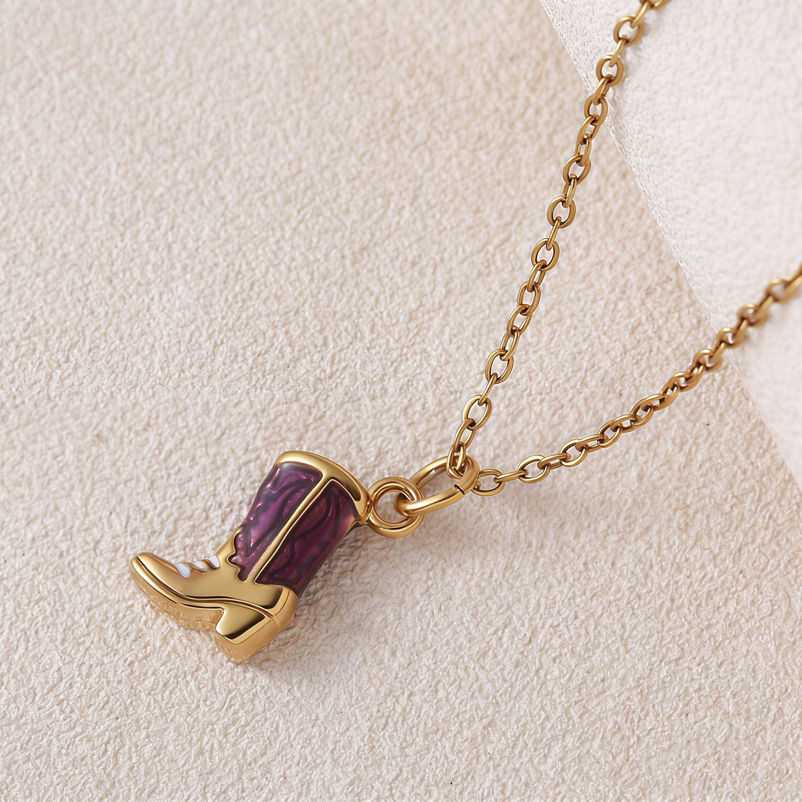 4:13*11mm purple boots necklace nap01-3