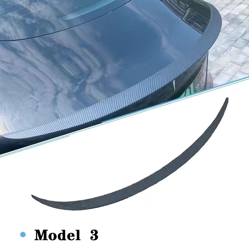 Old model 3 high-performance p version rear wing [matte carbon fiber pattern]