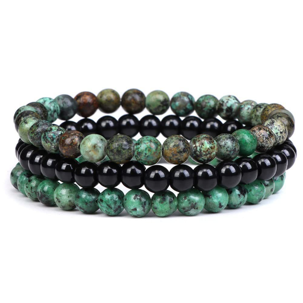 12:6mm African Turquoise blackstone Green granite
