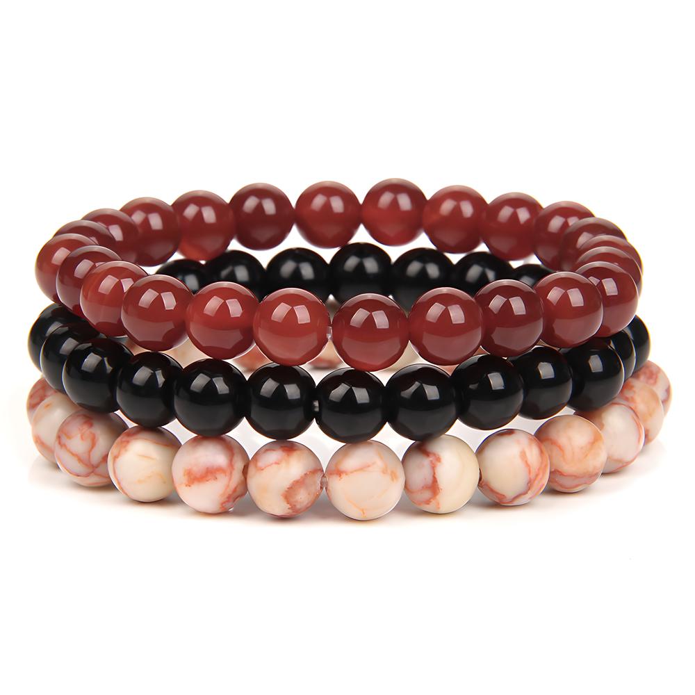 20:8mm Red agate Blackstone Red network stone