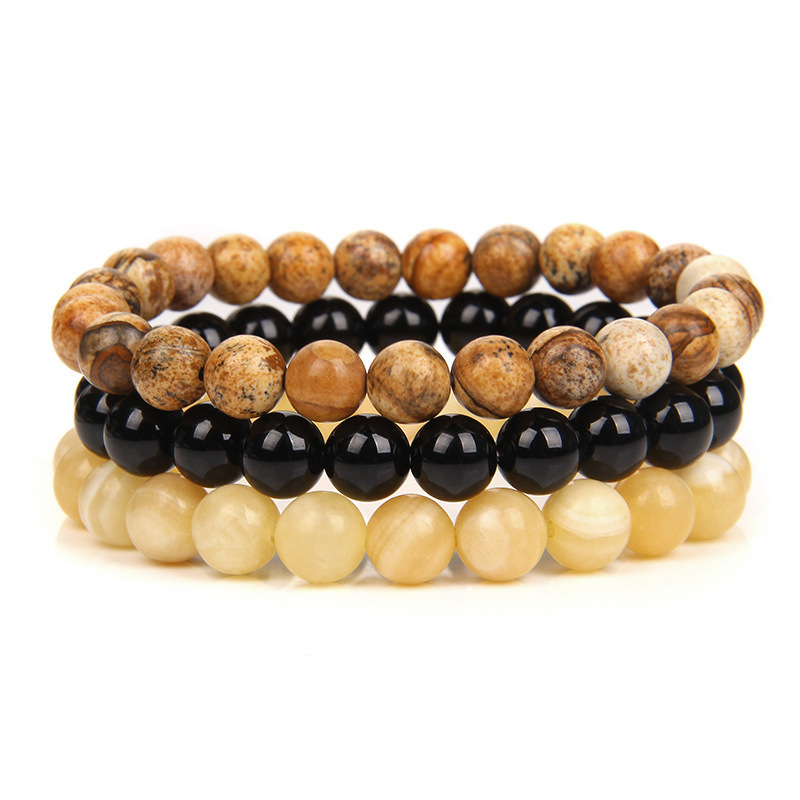 24:8mm Picture jasper Blackstone Jade yellow