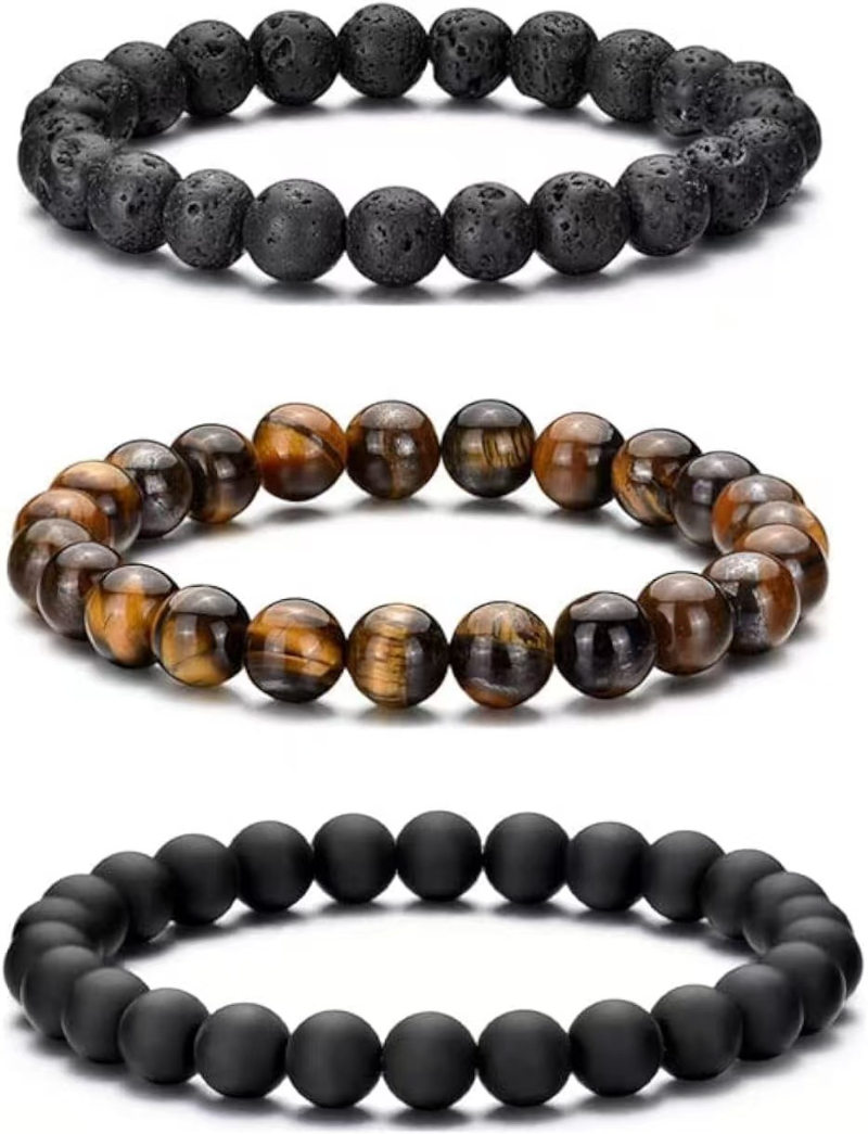 39:Tiger eye Abrazine Stone Lava stone