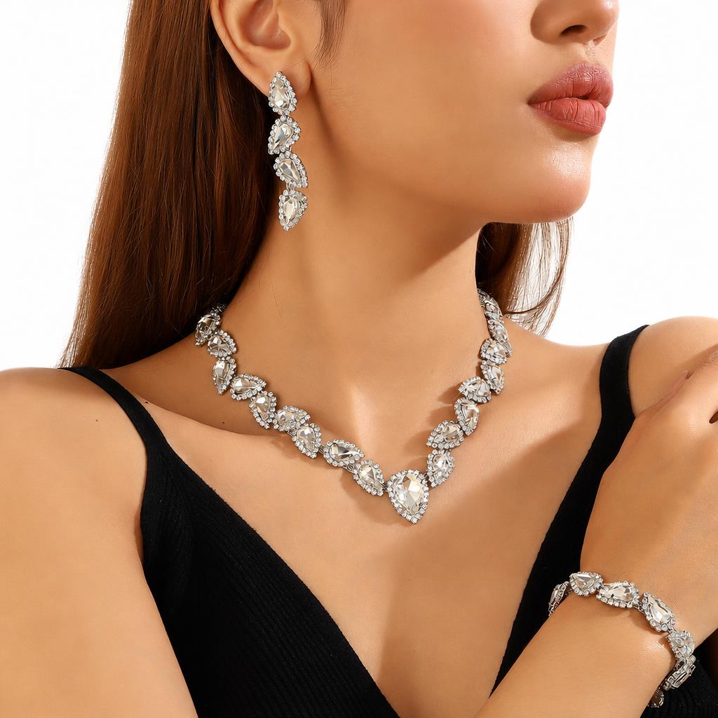 3:Jxjl21375-white crystal three-piece set