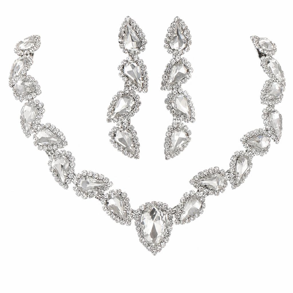 8:Jxjl21375-white crystal two-piece set
