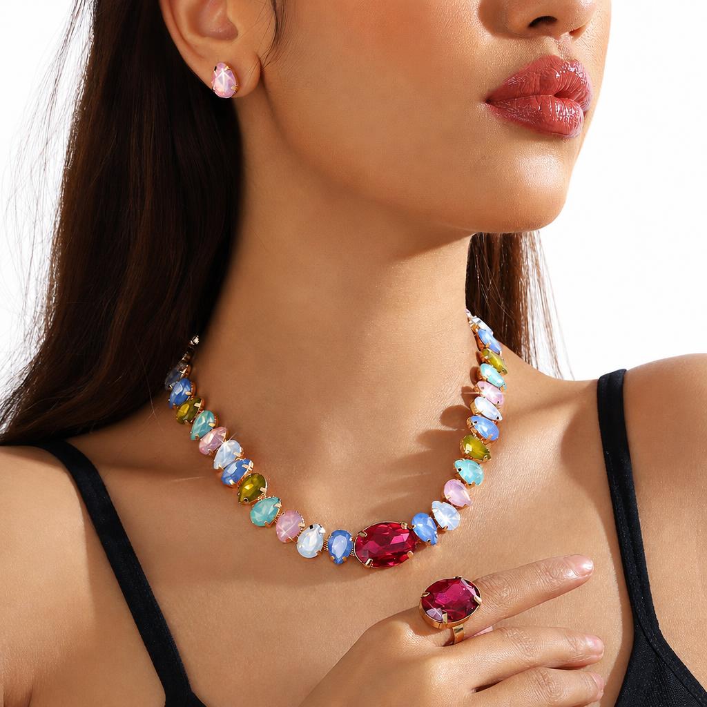 Jxjl21357-geometric protein crystal three-piece se