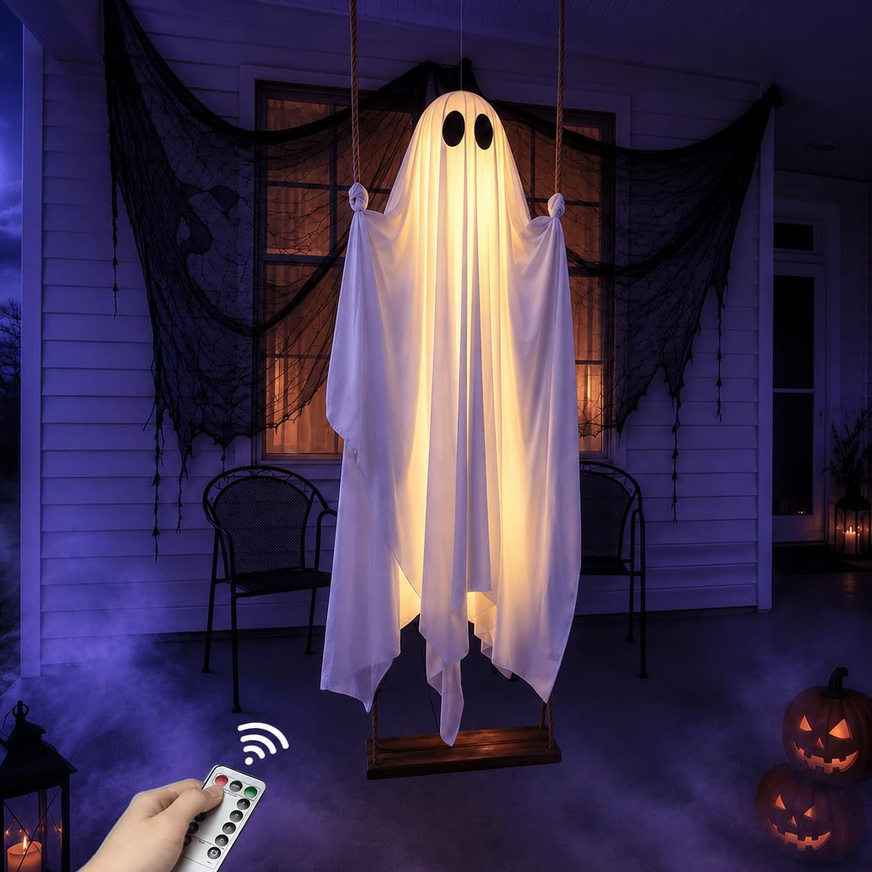 Glowing swing with remote control
