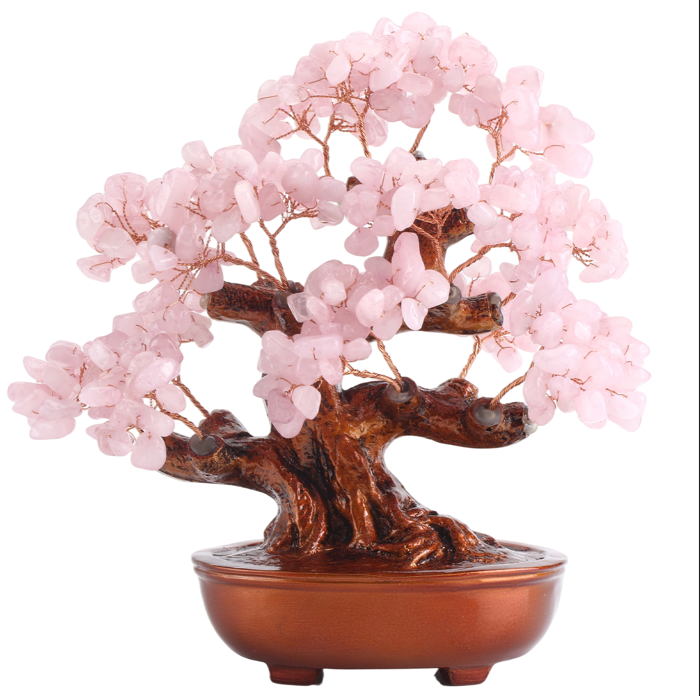 Medium natural pink crystal 23cm high