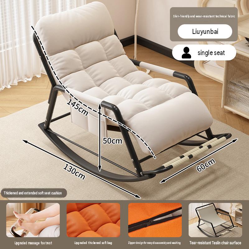 Folding massage footrest [single person cloud white and black frame] [technical cloth]