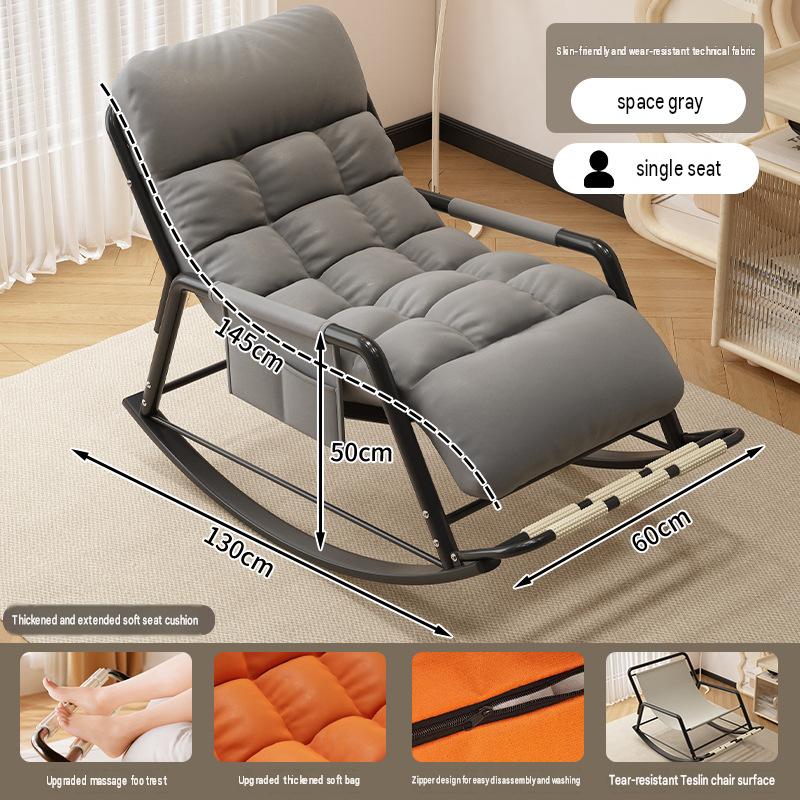 Folding massage footrest [single deep space gray black frame] [technical cloth]