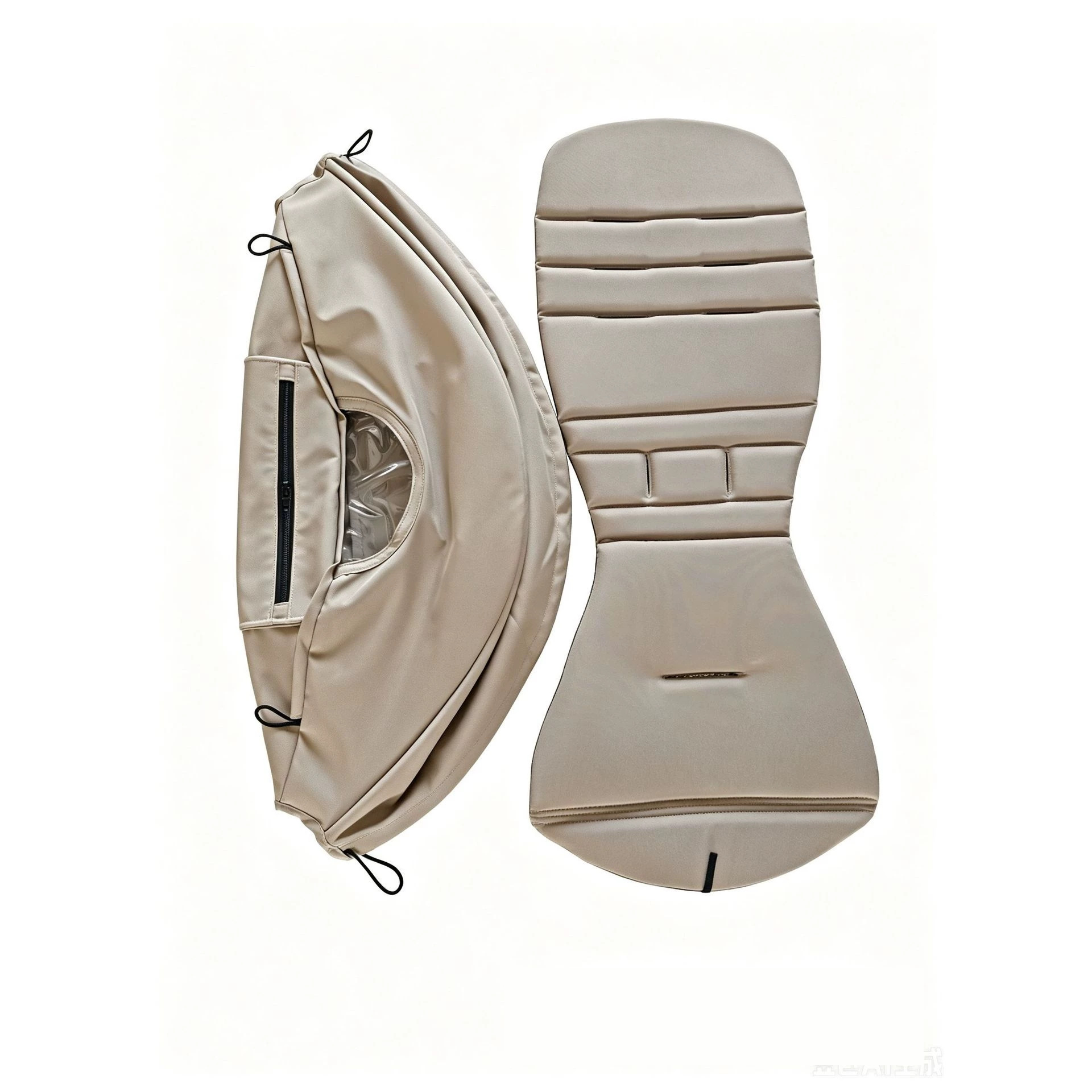 Semi-reclining khaki pad