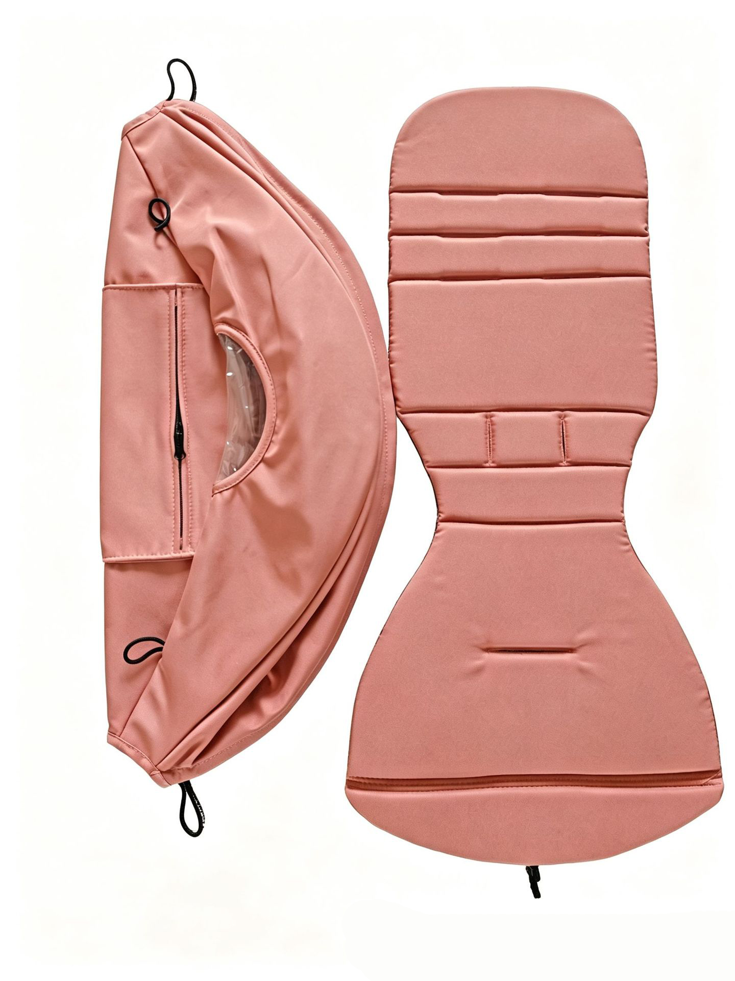 Semi-reclining canopy mat in ginger pink