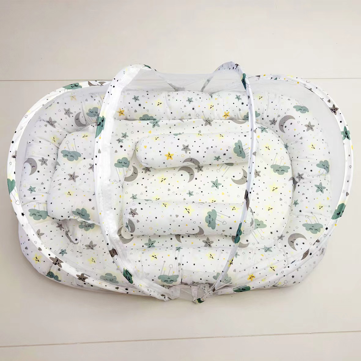 Polyester cotton moon stars