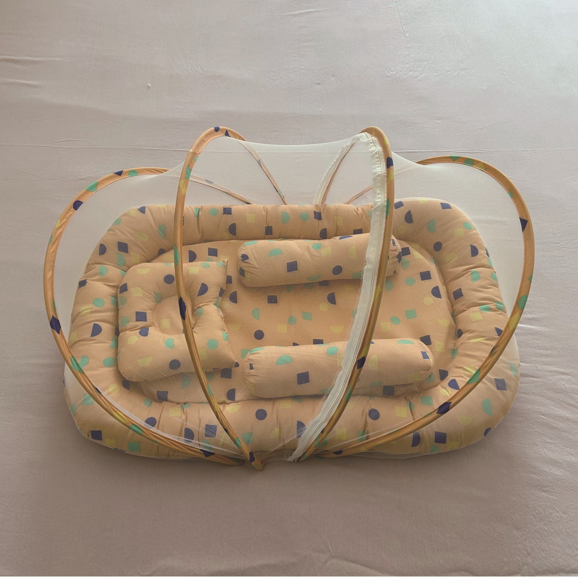 Polyester cotton yellow dots