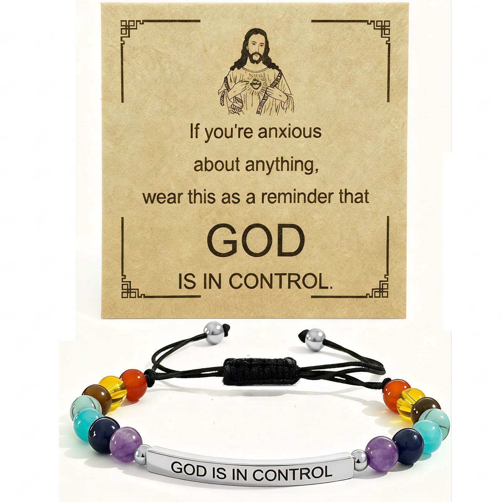2:God elbow colorful stone bracelet silver