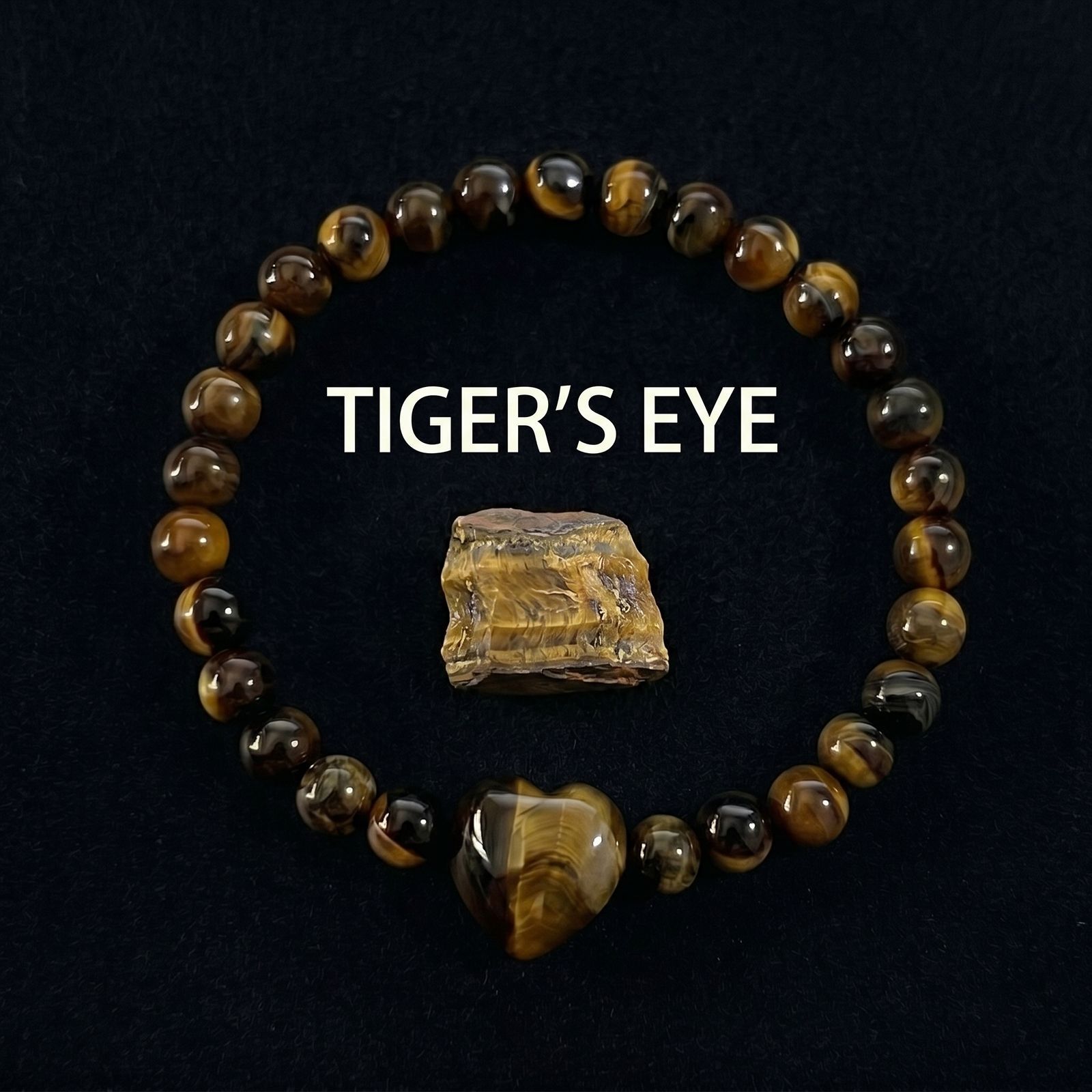 3:Love pendant tiger eye stone bracelet