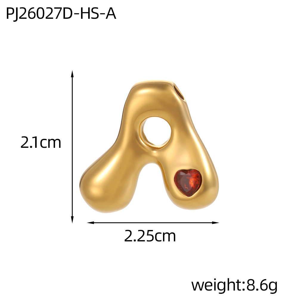 Red zirconium letter-a (inner hole diameter 3mm)