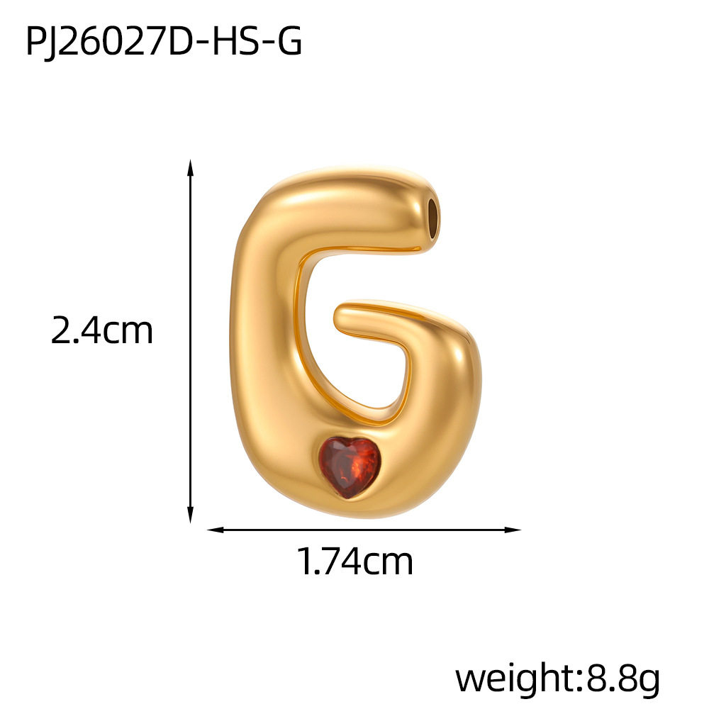 Red zirconium letter-g (inner hole diameter 3mm)