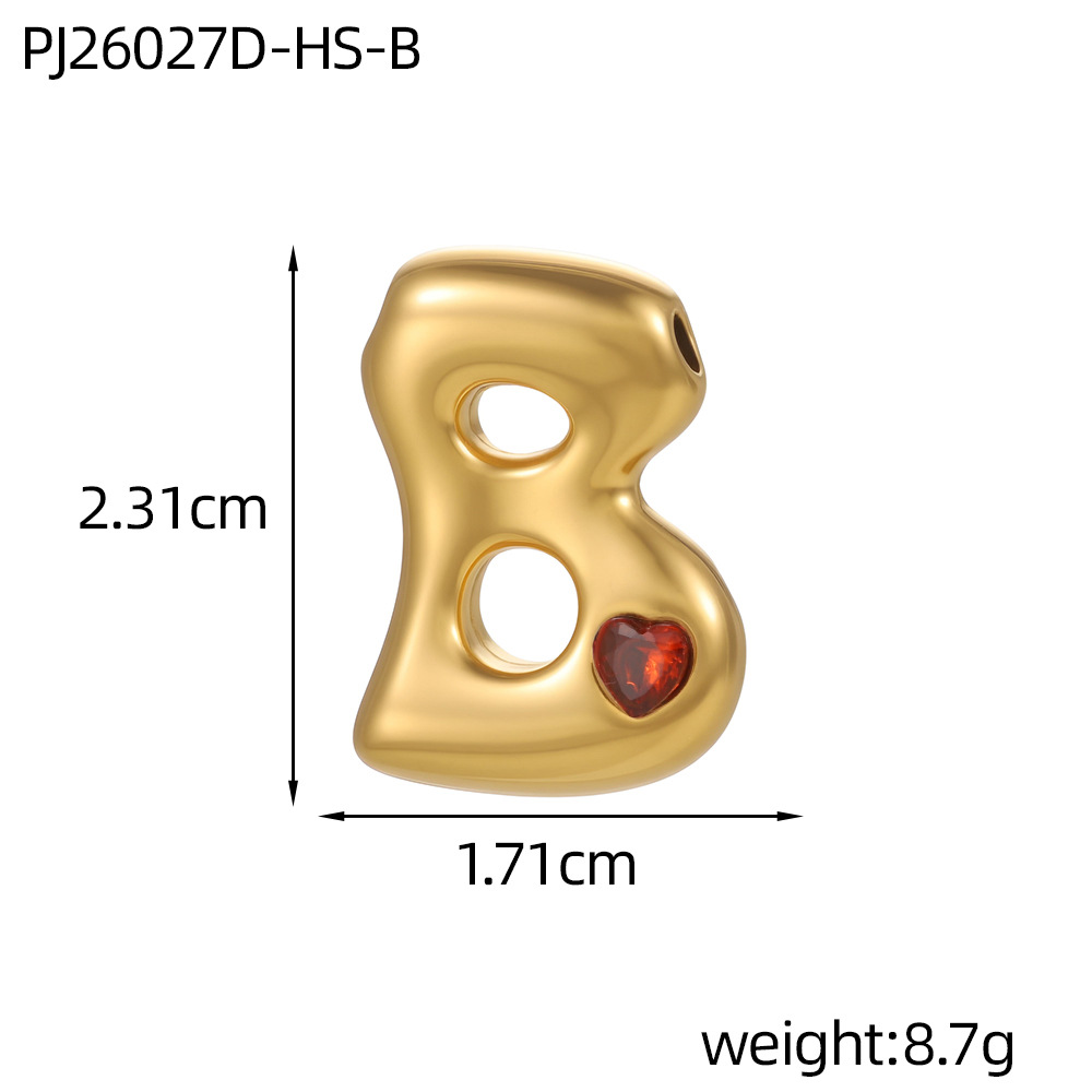 3:Red zirconium letter-b (inner hole diameter 3mm)