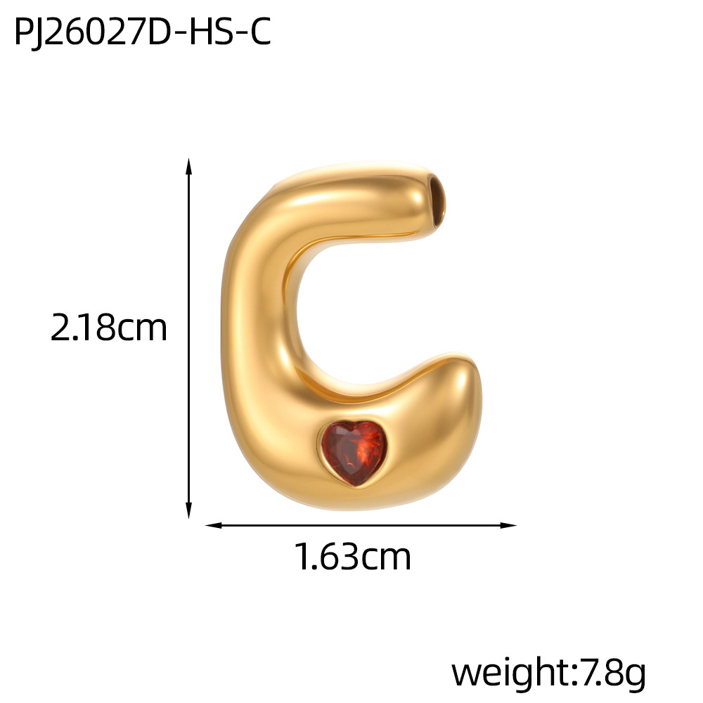 4:Red zirconium letter-c (inner hole diameter 3mm)