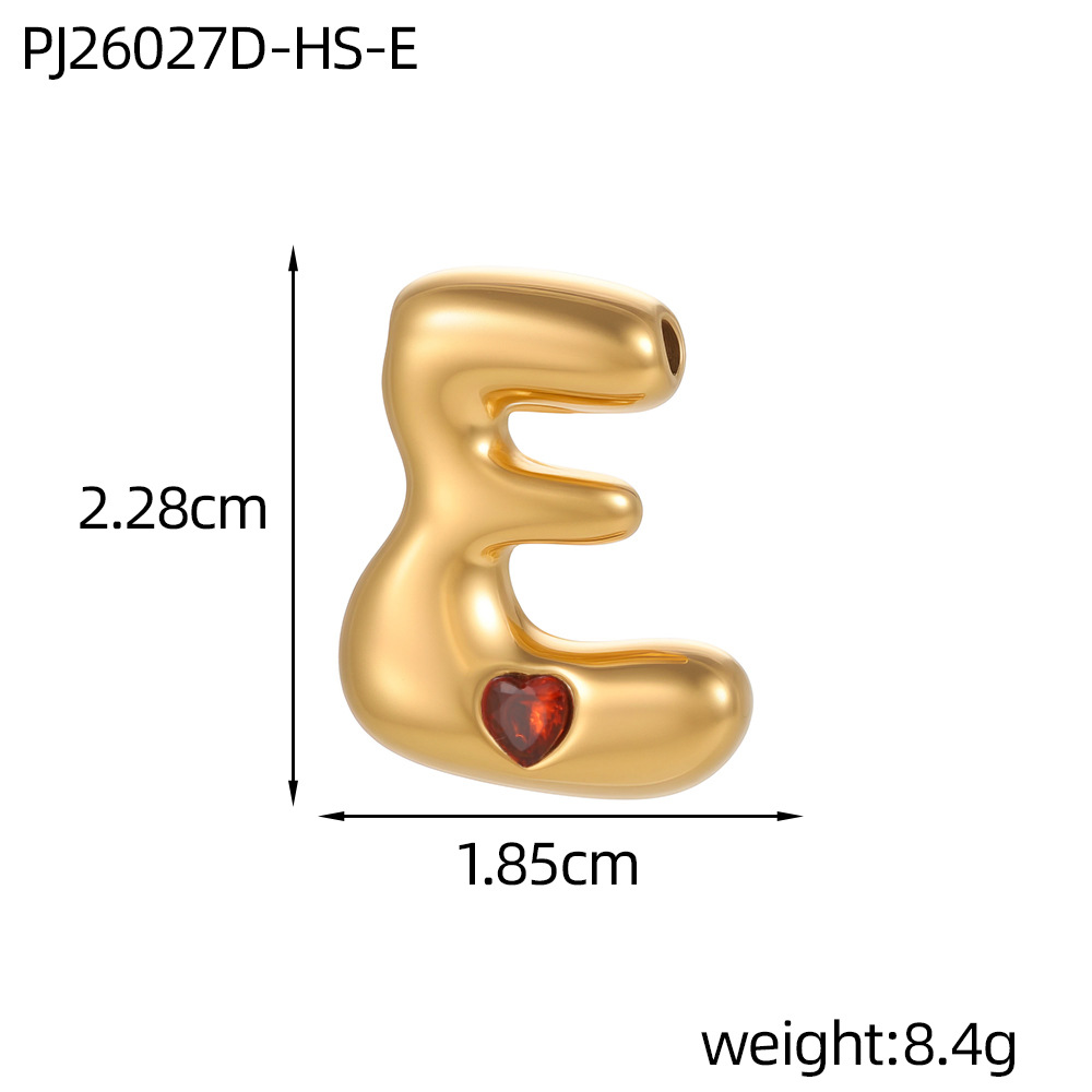 6:Red zirconium letter-e (inner hole diameter 3mm)
