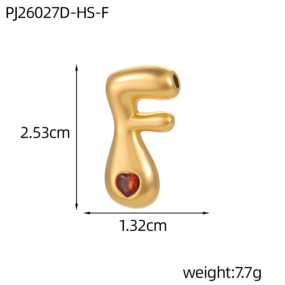 7:Red zirconium letter-f (inner hole diameter 3mm)