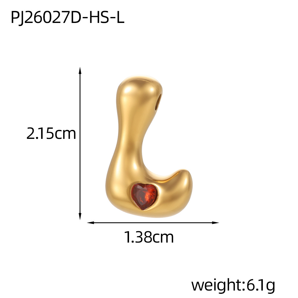 13:Red zirconium letter-l (inner hole diameter 3mm)