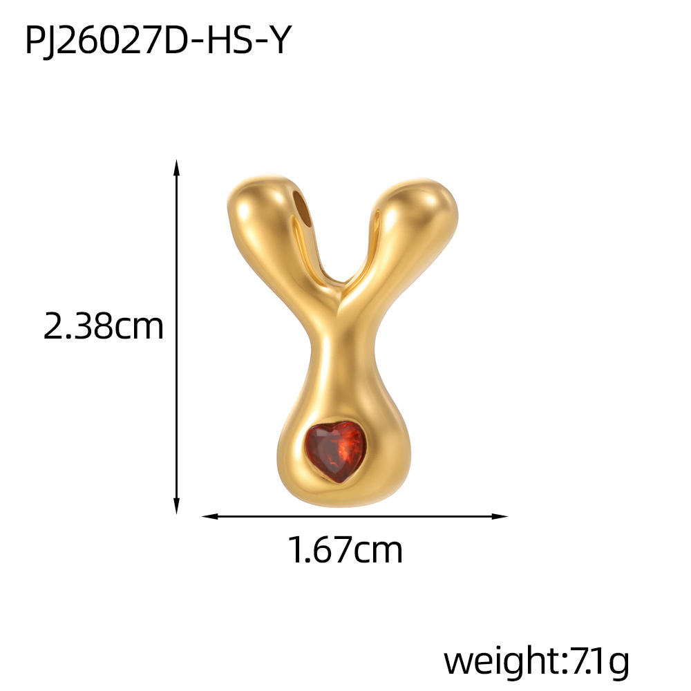 26:Red zirconium letter-y (inner hole diameter 3mm)