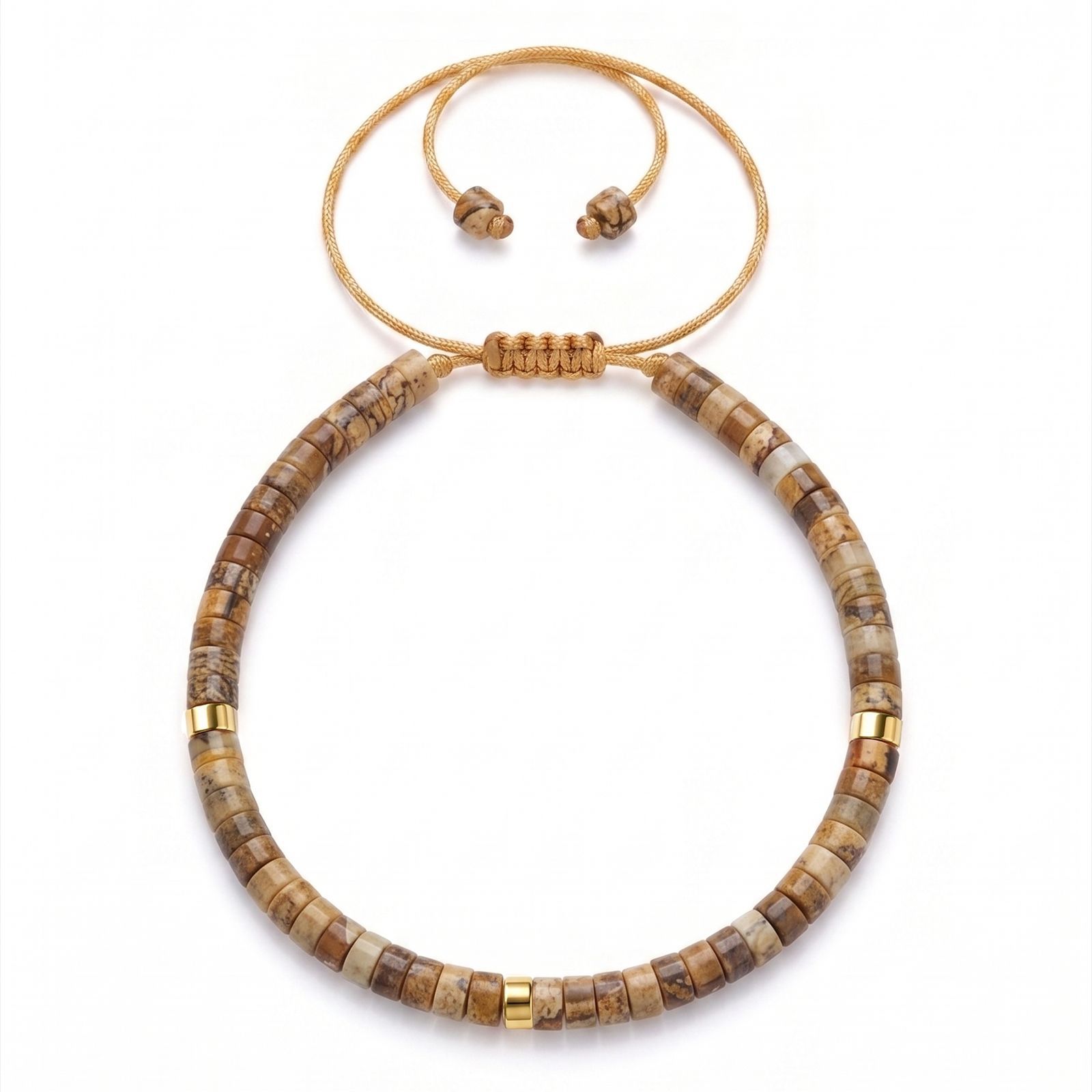 3:Natural stone tiger eye beaded bracelet