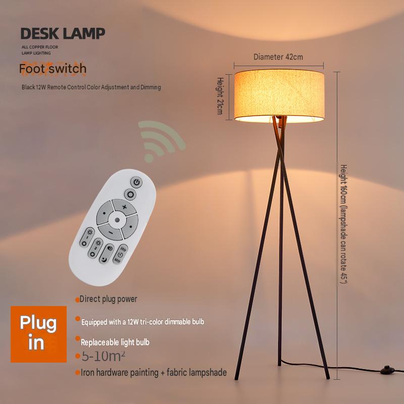 Black 12W remote-controlled stepless color and dimming