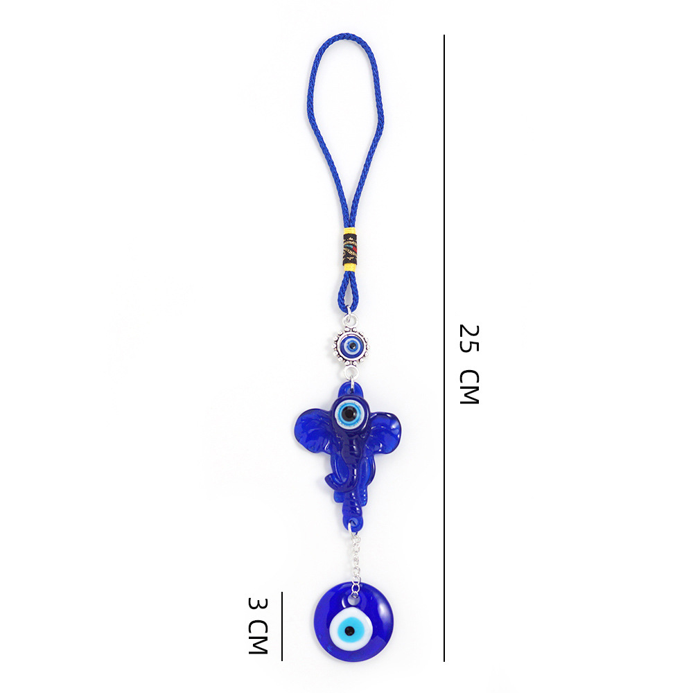 3:Elephant blue rope pendant