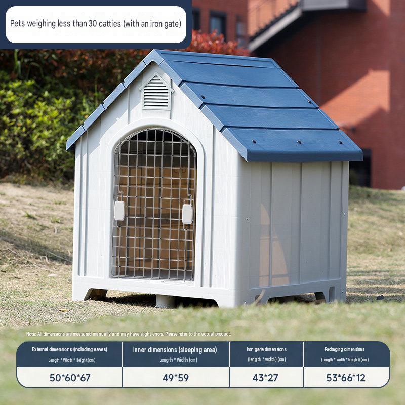 15kg - with door outdoor dog house - sky blue