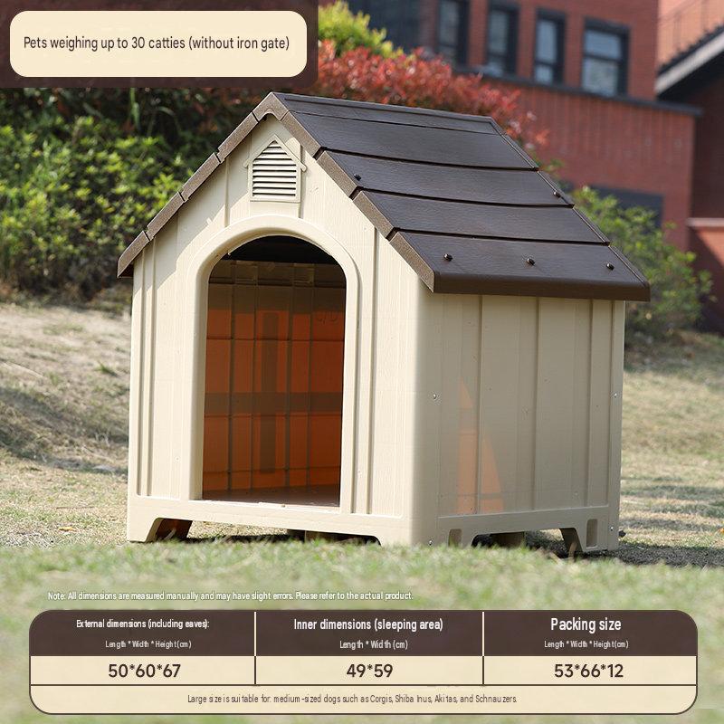 [15kg - no door model] outdoor dog house - chocolate brown