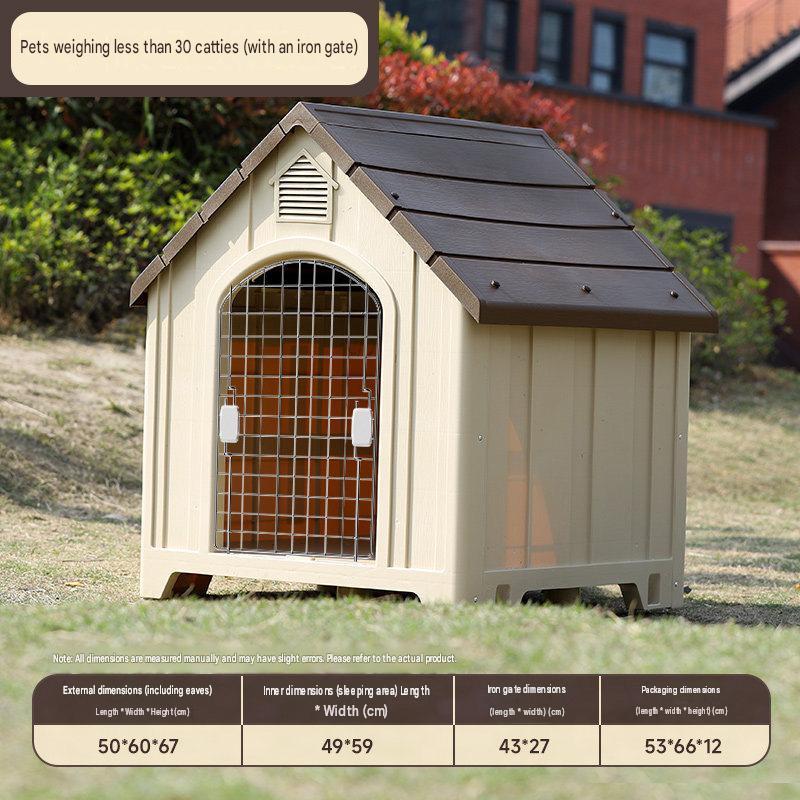 15kg - with door outdoor dog house - chocolate brown