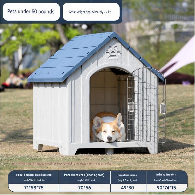[25kg - no door model] outdoor dog house - sky blue