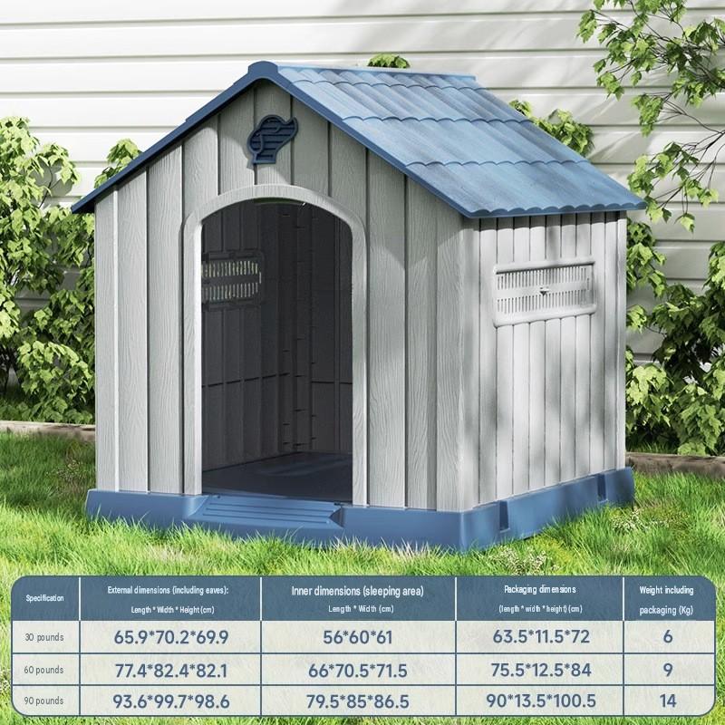 Outdoor dog house-grass blue [no door model]