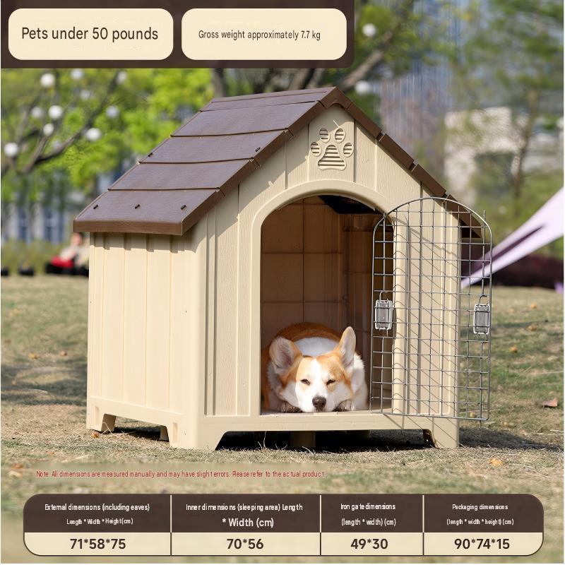 [25kg - no door model] outdoor dog house - chocolate brown