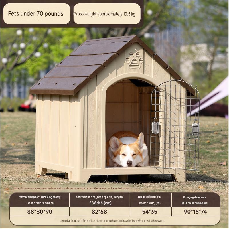 35kg interior - no door outdoor dog house - chocolate brown