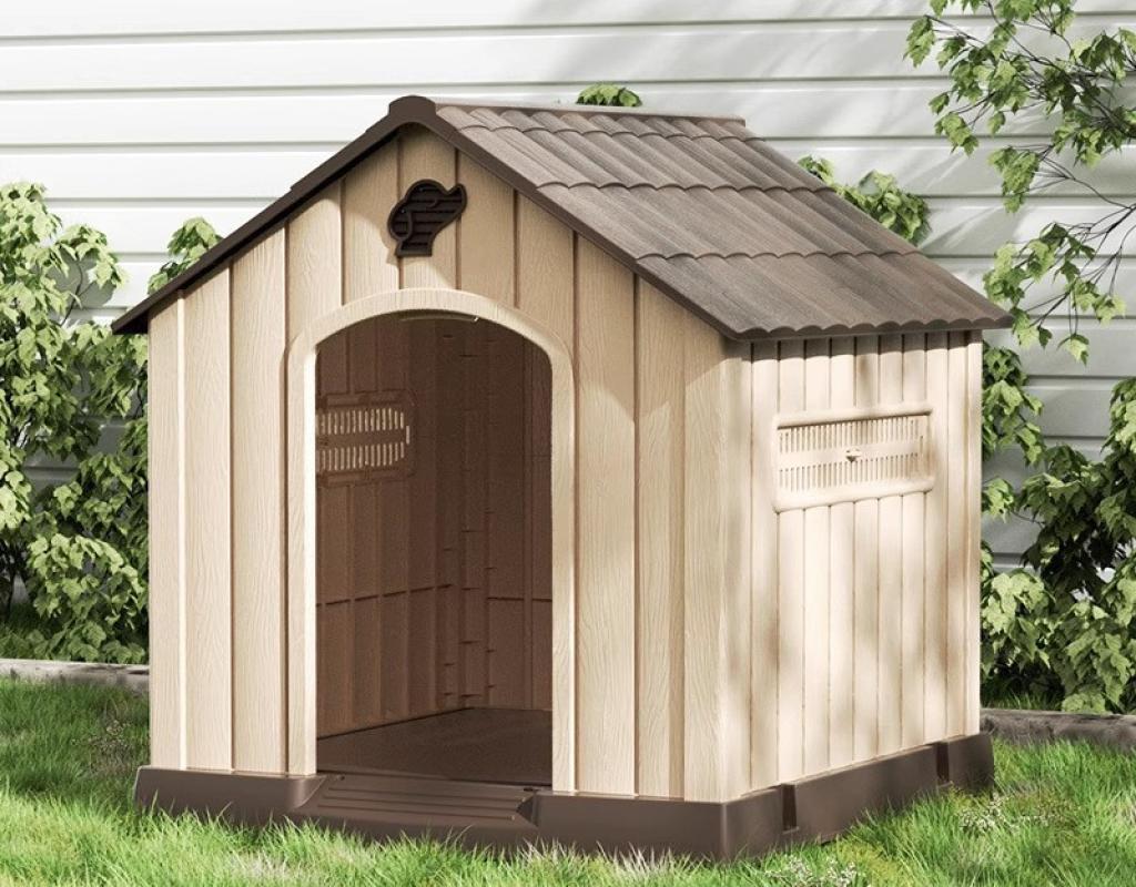 Outdoor dog house-warm brown [no door model]