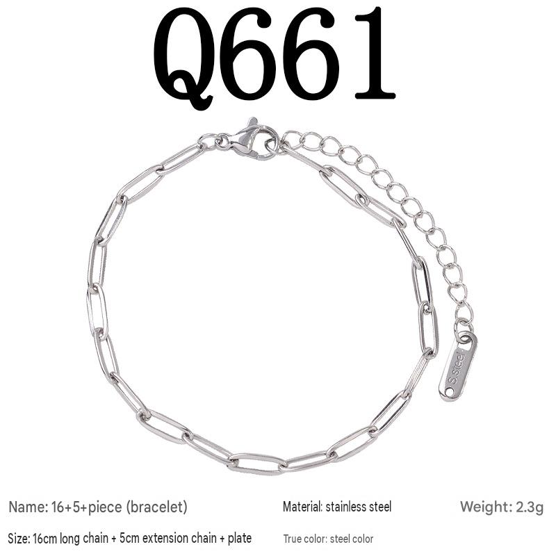 2:Q661/16 5piece bracelet/steel color