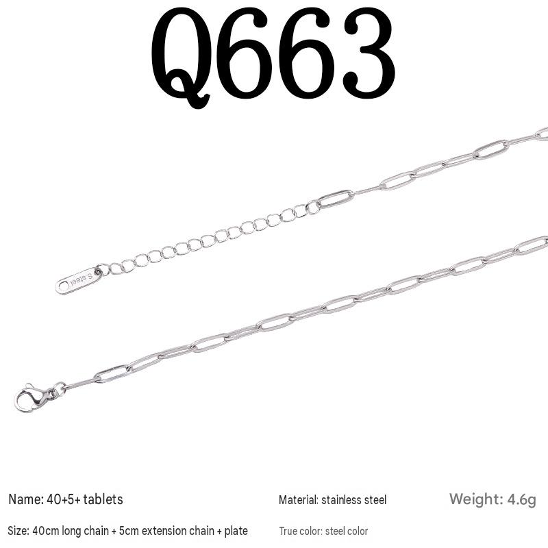 4:Q663/40 5piece necklace/steel color