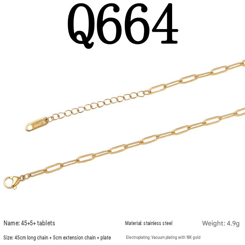 5:Q664/45 5piece necklace/empty plated with 18k real gold