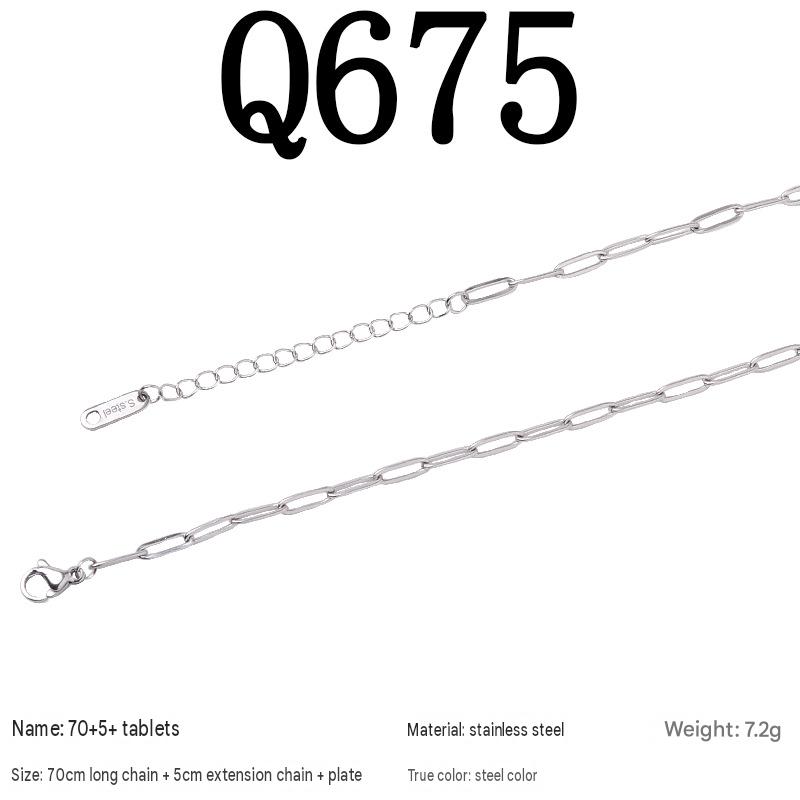 16:Q675/70 5piece necklace/steel color