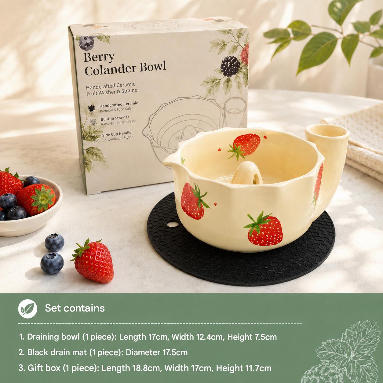 K803 custard glaze berry filter bowl (yellow)