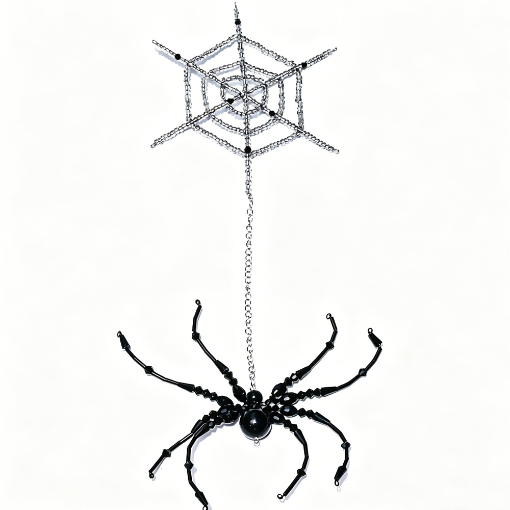 Black spider web + large black spider