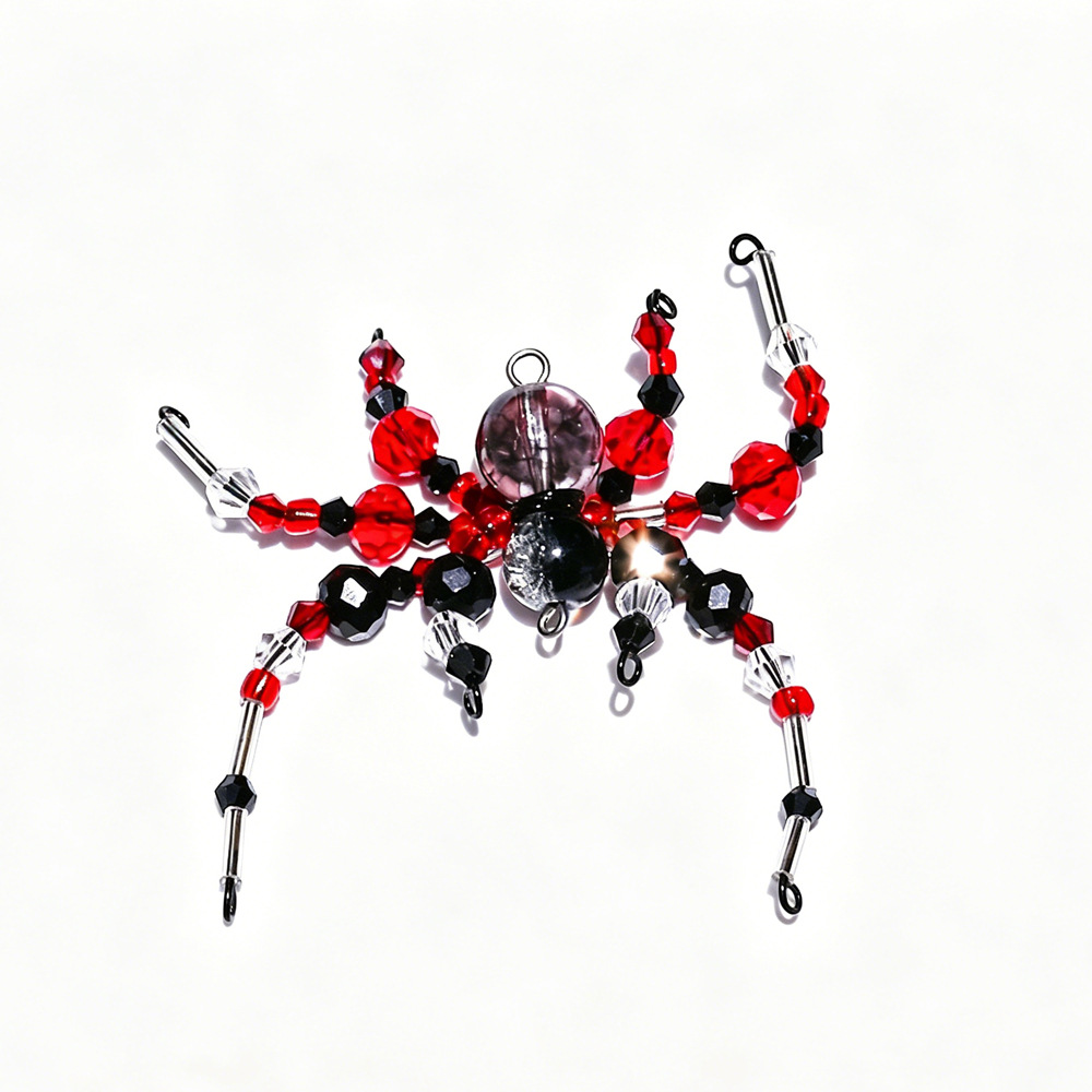 5:Black and white brown spider
