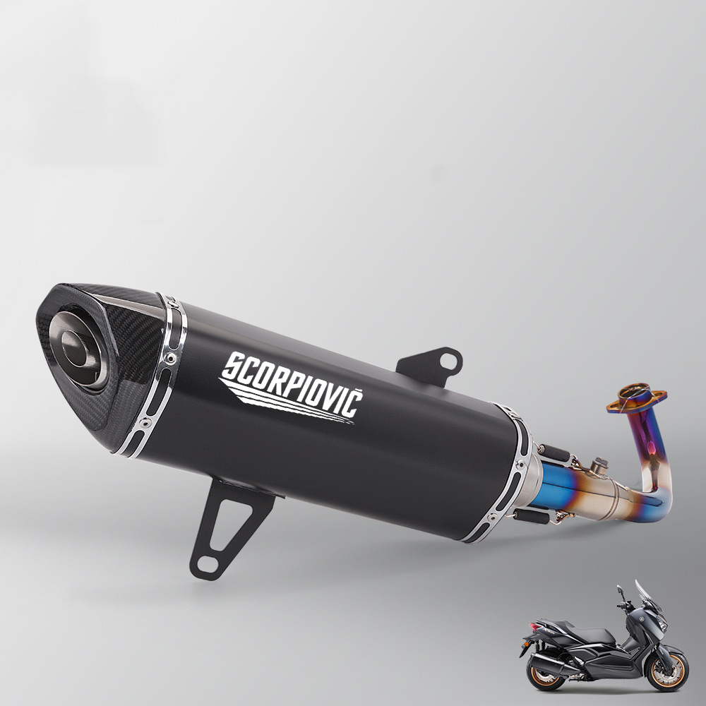 XMAX300 blued one-piece front section black carbon head and tail section