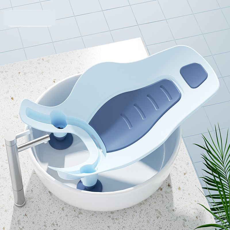 Blue with washing bottle