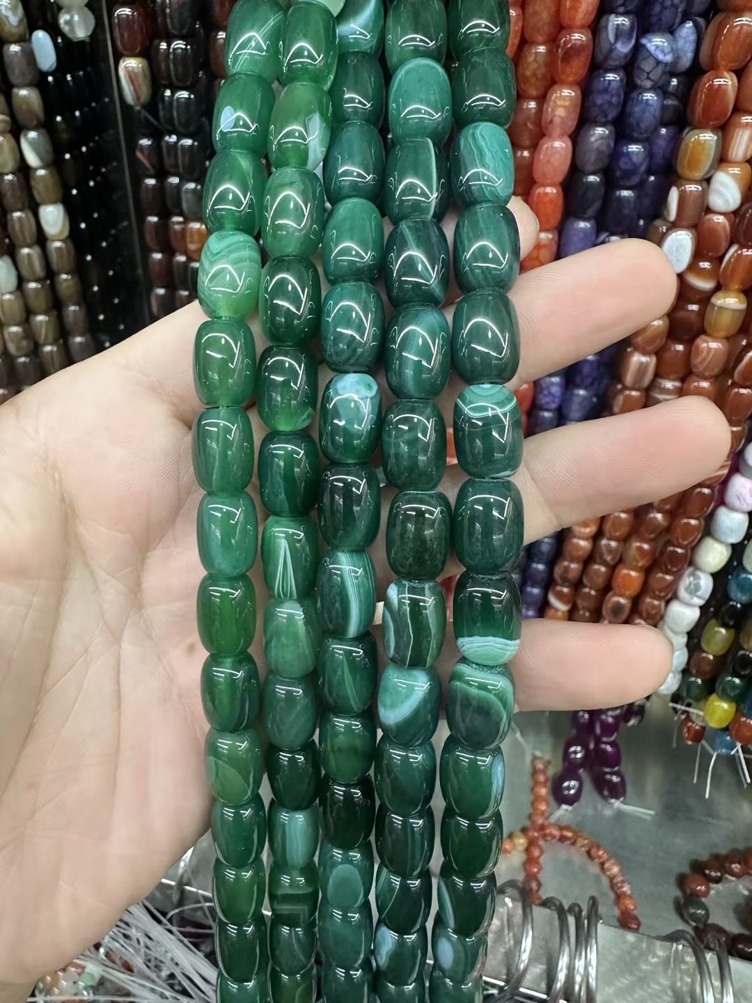 34:Green and white crystal
